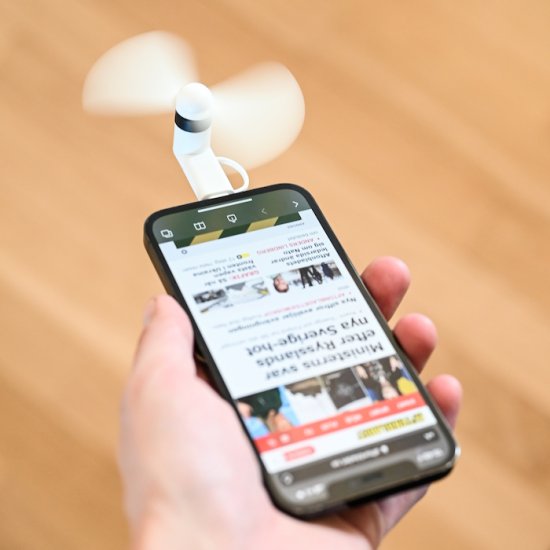 Mini-Lüfter für iPhone und Android - zum Schließen ins Bild klicken