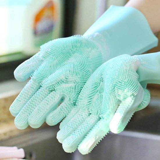 Waschhandschuhe aus Silikon (1 paar) - zum Schließen ins Bild klicken