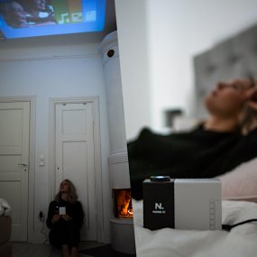 Tragbarer LED-Projektor - Für Computer, Handy, Chromecast Tragbarer LED-Projektor - Für Computer, Handy, Chromecast