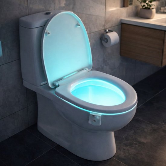 LED-Beleuchtung für die Toilette - zum Schließen ins Bild klicken