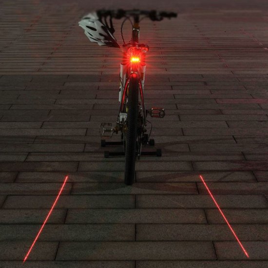 Fahrradlampe mit Laser - zum Schließen ins Bild klicken