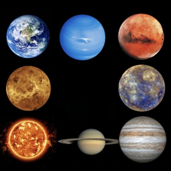 Weltraumprojektor - 8 Planeten - zum Schließen ins Bild klicken