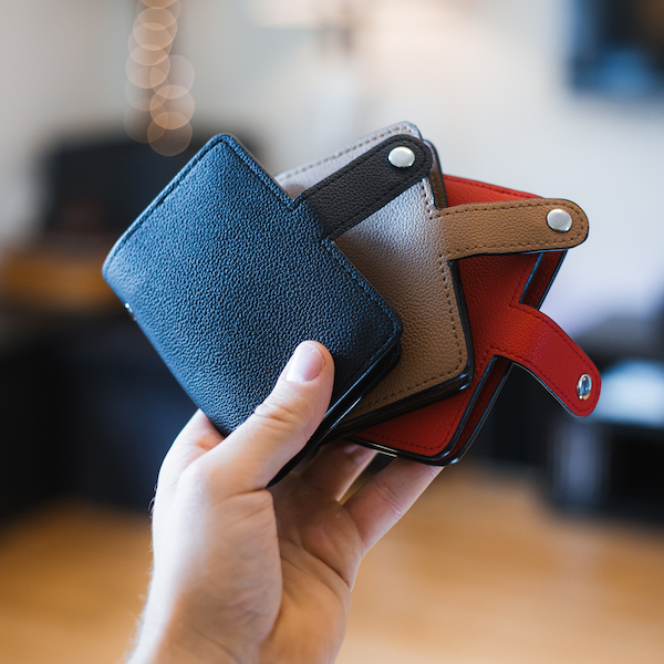 Kartenhalter für 24 Karten in Leder
