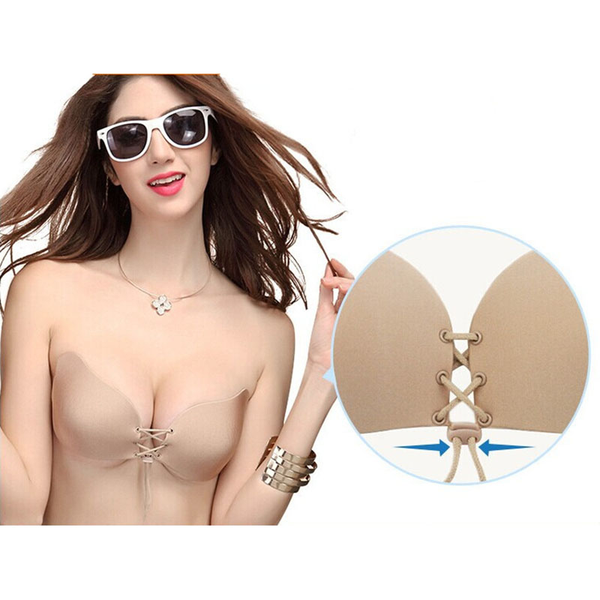 Self-adhesive bra in silicone
